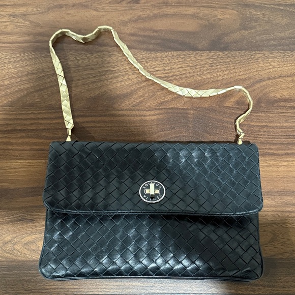 Bottega Veneta Handbags - Bottega Veneta Vintage Nappa Intrecciato Shoulder Bag